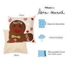 Load image into Gallery viewer, Liora Manne Visions III Ginger Boy Indoor Outdoor Decorative Pillow Chocolate