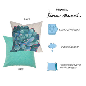 Liora Manne Visions IV Succulent Indoor Outdoor Decorative Pillow Cream