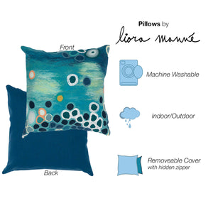 Liora Manne Visions IV Sunken Treasure Indoor Outdoor Decorative Pillow Aqua