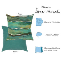 Load image into Gallery viewer, Liora Manne Visions IV Swell Indoor Outdoor Decorative Pillow Seaglass