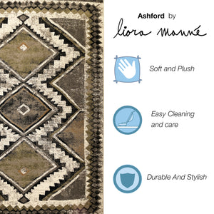 Liora Manne Ashford Diamond Trio Indoor Area Rug Grey