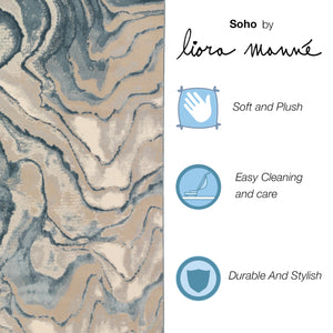 Liora Manne Soho Agate Indoor Area Rug Blue