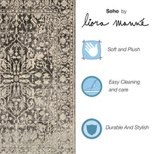 Load image into Gallery viewer, Liora Manne Soho Heriz Indoor Area Rug Black