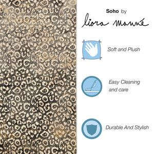 Liora Manne Soho Leopard Indoor Area Rug Black