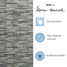 Load image into Gallery viewer, Liora Manne Soho Stripe Indoor Area Rug Blue