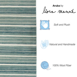 Liora Manne Aruba Faded Stripe Indoor Area Rug Aqua