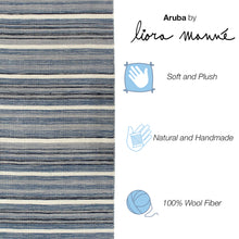 Load image into Gallery viewer, Liora Manne Aruba Faded Stripe Indoor Area Rug Denim