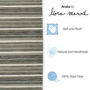 Liora Manne Aruba Faded Stripe Indoor Area Rug Grey