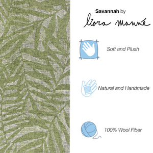 Liora Manne Savannah Olive Branches Indoor Area Rug Green