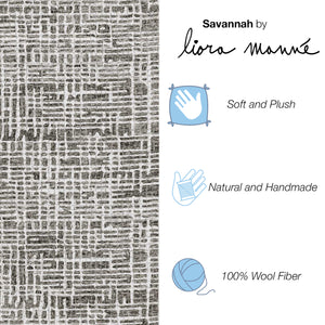 Liora Manne Savannah Grid Indoor Area Rug Charcoal