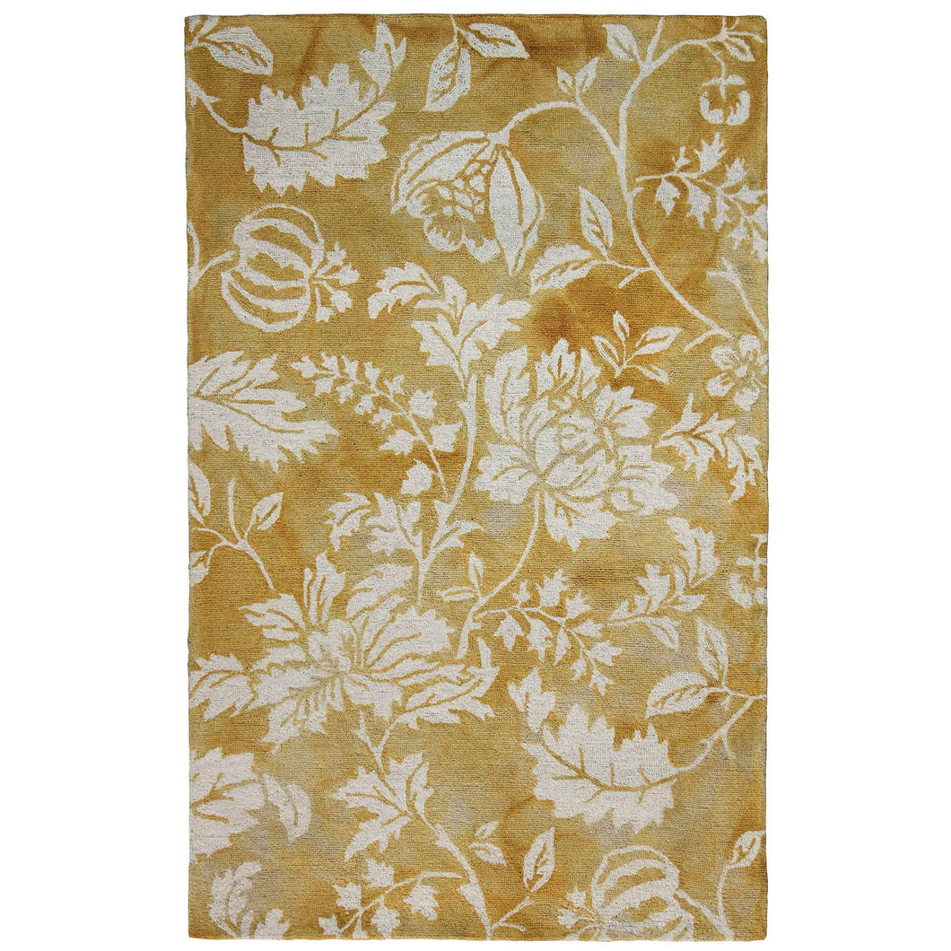 Liora Manne Jadu Floral Indoor Rug Gold 9' x 12'