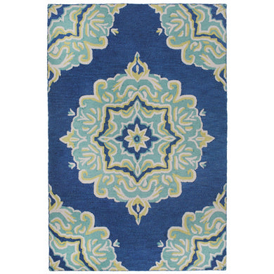 Liora Manne Lalunita Medallion Indoor Rug Navy