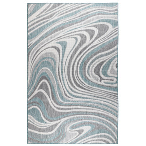 Liora Manne Malibu Waves Indoor Outdoor Area Rug Aqua