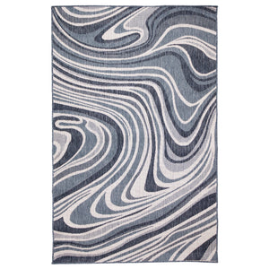 Liora Manne Malibu Waves Indoor Outdoor Area Rug Navy