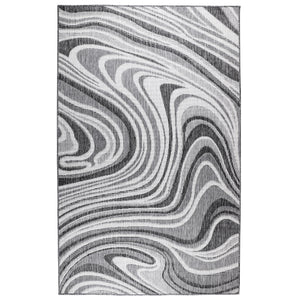 Liora Manne Malibu Waves Indoor Outdoor Area Rug Charcoal