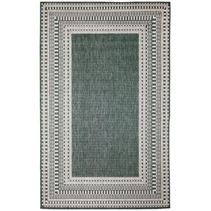 Liora Manne Malibu Etched Border Indoor Outdoor Area Rug Green