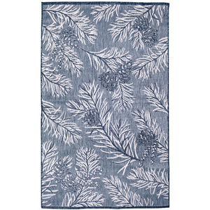 Liora Manne Malibu Pine Indoor Outdoor Area Rug Navy