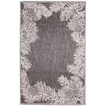 Load image into Gallery viewer, Liora Manne Malibu Pine Border Indoor Outdoor Area Rug Charcoal