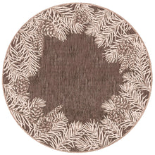 Load image into Gallery viewer, Liora Manne Malibu Pine Border Indoor Outdoor Area Rug Neutral