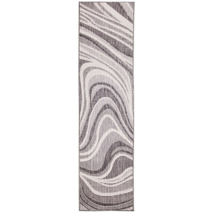 Liora Manne Malibu Waves Indoor Outdoor Area Rug Charcoal