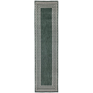 Liora Manne Malibu Etched Border Indoor Outdoor Area Rug Green