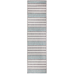 Liora Manne Malibu Faded Stripe Indoor Outdoor Area Rug Aqua