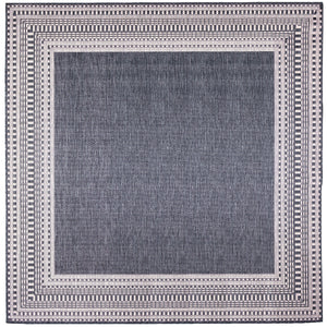 Liora Manne Malibu Etched Border Indoor Outdoor Area Rug Navy