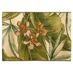 Liora Manne Marina Tropical Leaf Indoor Outdoor Area Rug Cream