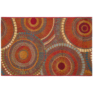 Liora Manne Marina Circles Indoor Outdoor Area Rug Saffron