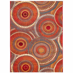 Liora Manne Marina Circles Indoor Outdoor Area Rug Saffron