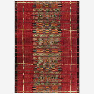 Liora Manne Marina Tribal Stripe Indoor Outdoor Area Rug Red