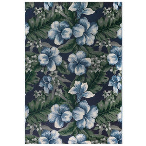 Liora Manne Marina Floral Indoor Outdoor Area Rug Navy