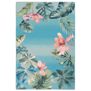 Liora Manne Marina Tropical Border Indoor Outdoor Area Rug Caribbean