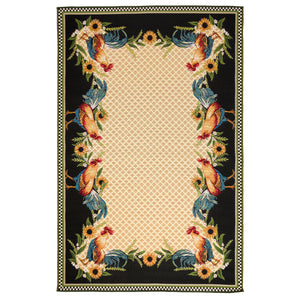 Liora Manne Marina Country Rooster Indoor Outdoor Area Rug Yellow