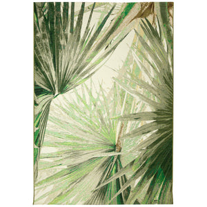 Liora Manne Marina Palm Fan Indoor Outdoor Area Rug Green