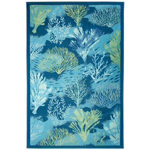 Liora Manne Marina Coral Garden Indoor Outdoor Area Rug Lapis