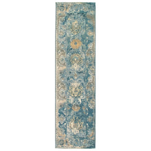 Load image into Gallery viewer, Liora Manne Marina Kashan Indoor Outdoor Area Rug Blue