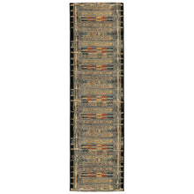 Load image into Gallery viewer, Liora Manne Marina Tribal Stripe Indoor Outdoor Area Rug Black