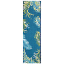 Load image into Gallery viewer, Liora Manne Marina Palm Border Indoor Outdoor Area Rug Navy