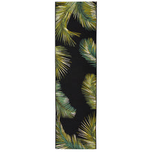 Load image into Gallery viewer, Liora Manne Marina Palm Border Indoor Outdoor Area Rug Black