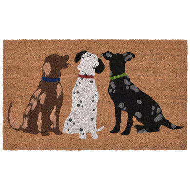 Liora Manne Natura Three Dogs Outdoor Mat Natural 1'6