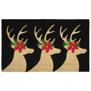 Liora Manne Natura Deer Outdoor Mat Door Black 1'6" x 2'6"