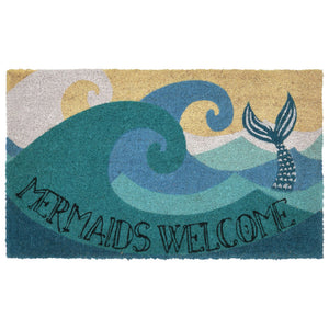 Liora Manne Natura Mermaids Welcome Outdoor Door Mat Ocean