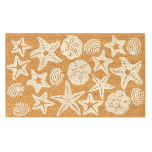 Liora Manne Natura Shells Outdoor Door Mat White