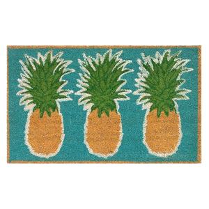 Liora Manne Natura Pineapples Outdoor Door Mat Aqua