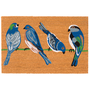 Liora Manne Natura Blue Birds Outdoor Door Mat Natural