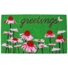 Load image into Gallery viewer, Liora Manne Natura Daisy Greetings Outdoor Door Mat Green 1&#39;6&quot; x 2&#39;6&quot;