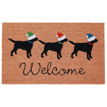 Load image into Gallery viewer, Liora Manne Natura Three Dogs Holiday Outdoor Door Mat Natural 1&#39;6&quot; x 2&#39;6&quot;