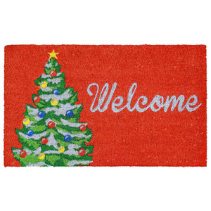 Liora Manne Natura Winter Welcome Outdoor Door Mat Red 1'6" x 2'6"