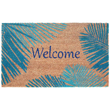 Load image into Gallery viewer, Liora Manne Natura Palm Border Outdoor Door Mat Blue